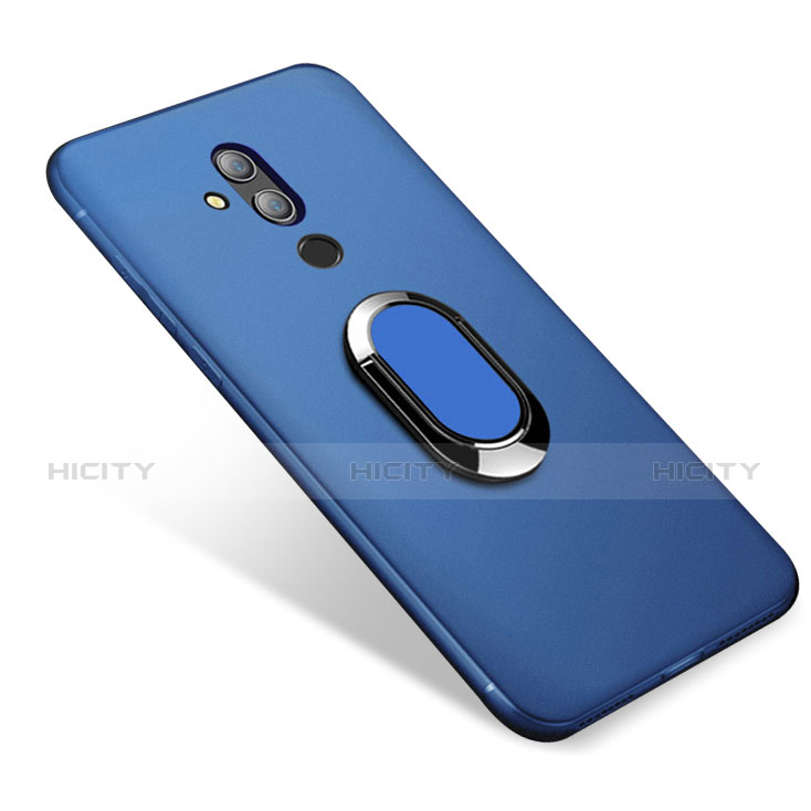 Custodia Silicone Ultra Sottile Morbida Cover con Magnetico Anello Supporto per Huawei Maimang 7 Blu