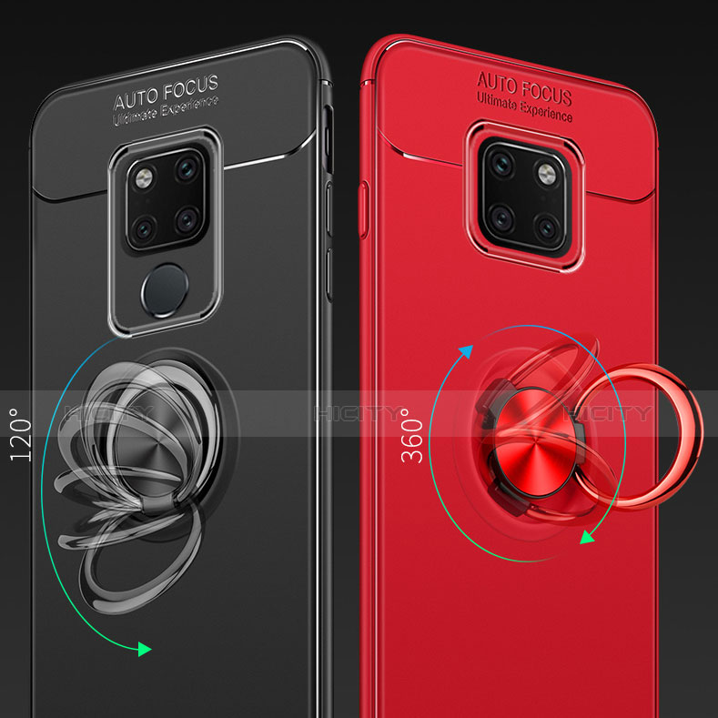 Custodia Silicone Ultra Sottile Morbida Cover con Magnetico Anello Supporto per Huawei Mate 20