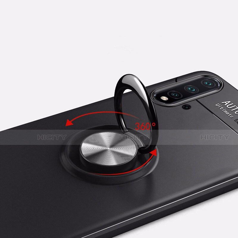 Custodia Silicone Ultra Sottile Morbida Cover con Magnetico Anello Supporto per Huawei Nova 5 Pro