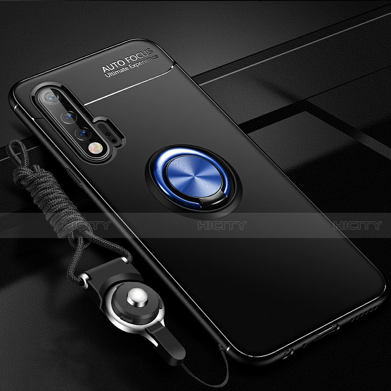 Custodia Silicone Ultra Sottile Morbida Cover con Magnetico Anello Supporto per Huawei Nova 6 5G