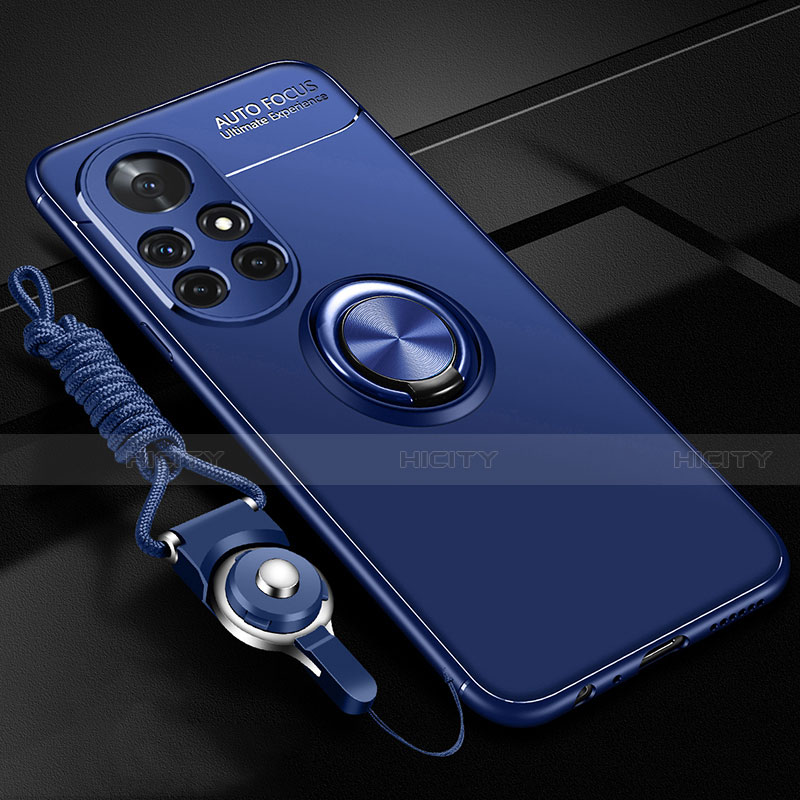 Custodia Silicone Ultra Sottile Morbida Cover con Magnetico Anello Supporto per Huawei Nova 8 Pro 5G