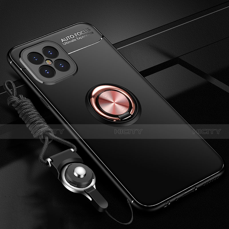 Custodia Silicone Ultra Sottile Morbida Cover con Magnetico Anello Supporto per Huawei Nova 8 SE 5G