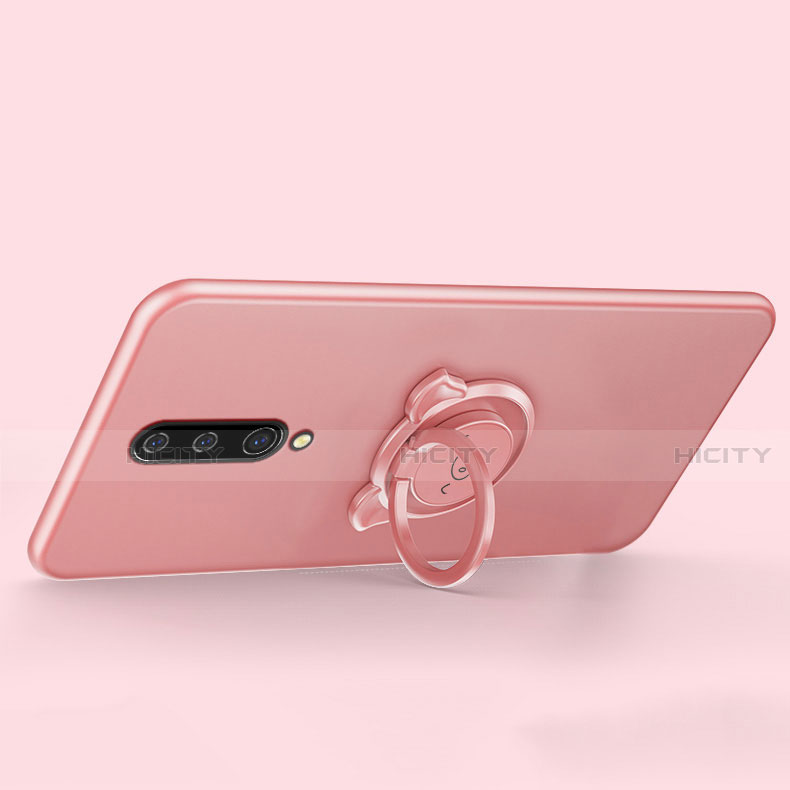 Custodia Silicone Ultra Sottile Morbida Cover con Magnetico Anello Supporto per OnePlus 8