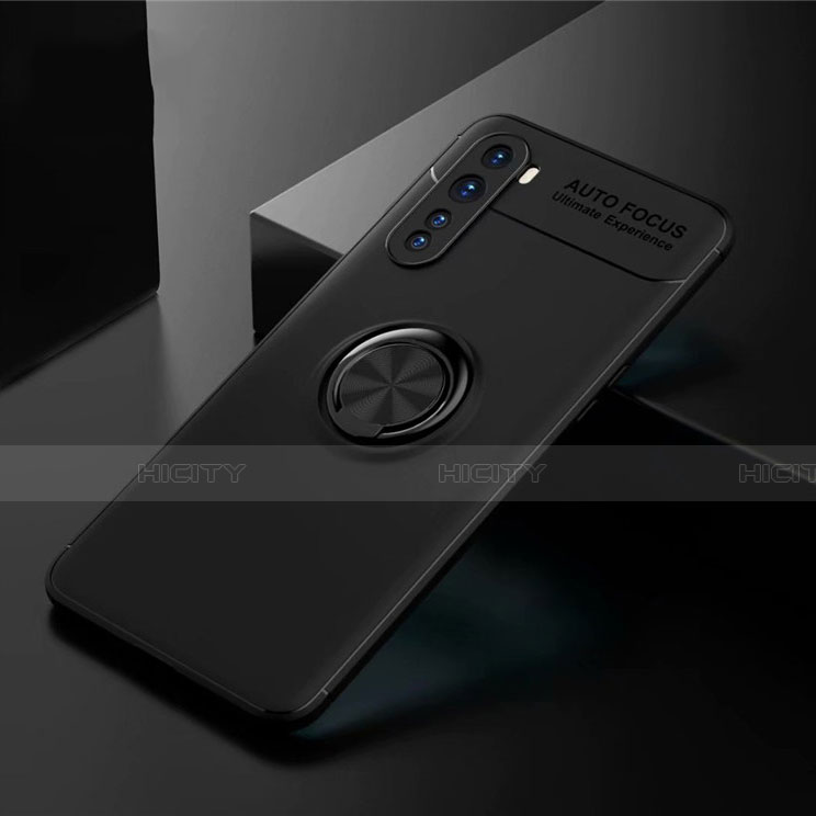 Custodia Silicone Ultra Sottile Morbida Cover con Magnetico Anello Supporto per OnePlus Nord Nero