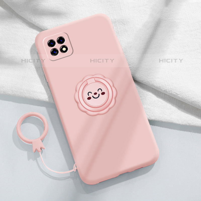 Custodia Silicone Ultra Sottile Morbida Cover con Magnetico Anello Supporto per Oppo A53 5G