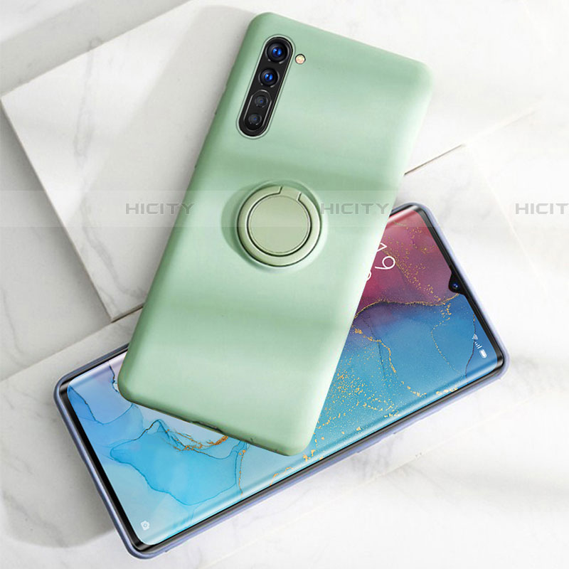 Custodia Silicone Ultra Sottile Morbida Cover con Magnetico Anello Supporto per Oppo Find X2 Lite