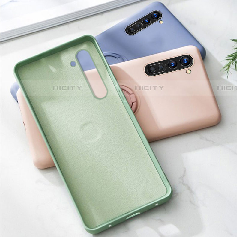 Custodia Silicone Ultra Sottile Morbida Cover con Magnetico Anello Supporto per Oppo Reno3