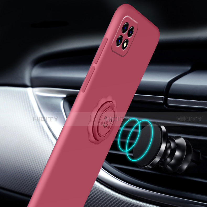 Custodia Silicone Ultra Sottile Morbida Cover con Magnetico Anello Supporto per Oppo Reno4 SE 5G