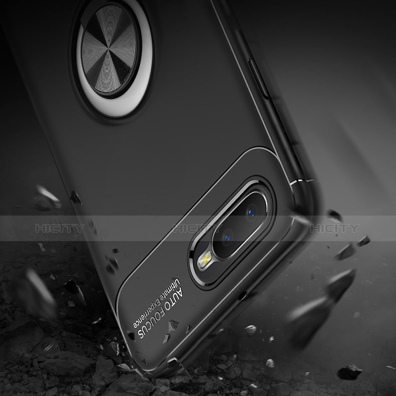 Custodia Silicone Ultra Sottile Morbida Cover con Magnetico Anello Supporto per Oppo RX17 Neo