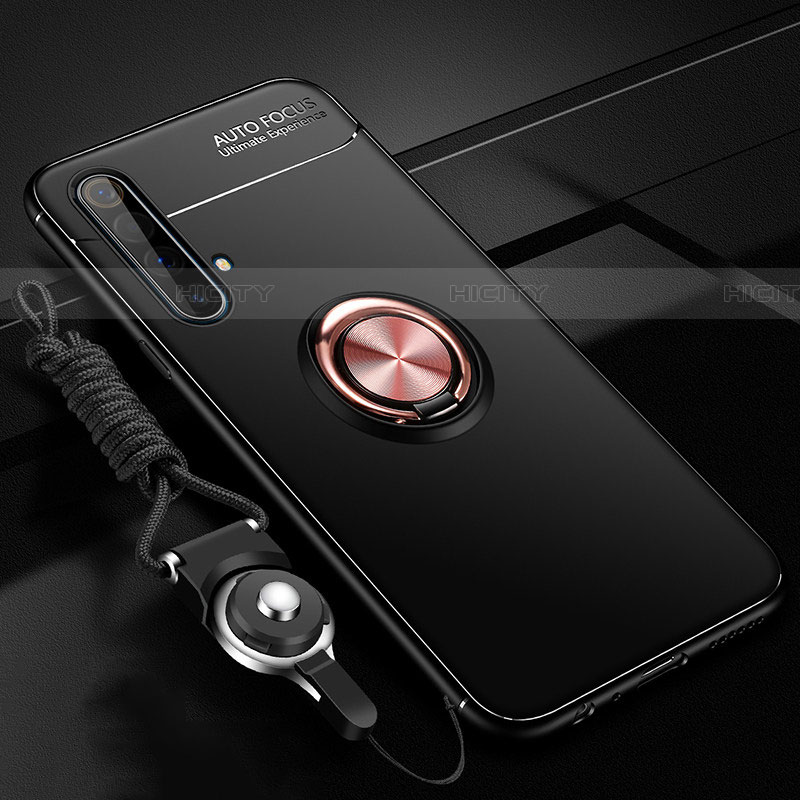 Custodia Silicone Ultra Sottile Morbida Cover con Magnetico Anello Supporto per Realme X50m 5G