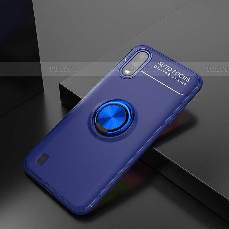 Custodia Silicone Ultra Sottile Morbida Cover con Magnetico Anello Supporto per Samsung Galaxy A01 SM-A015