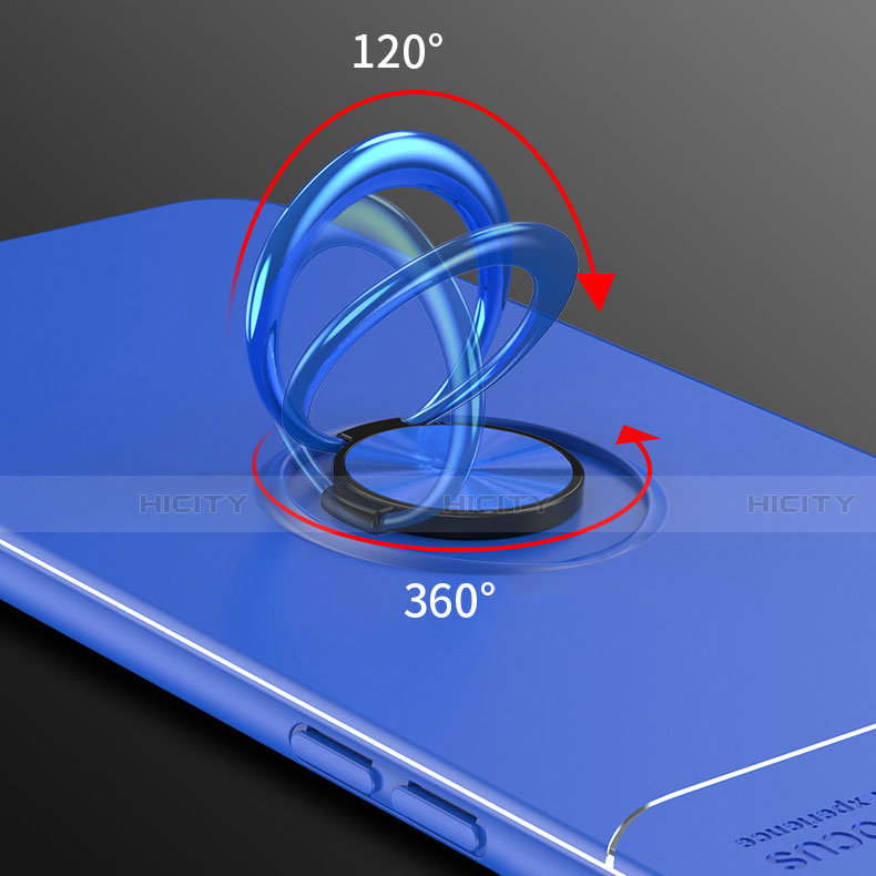 Custodia Silicone Ultra Sottile Morbida Cover con Magnetico Anello Supporto per Samsung Galaxy A11
