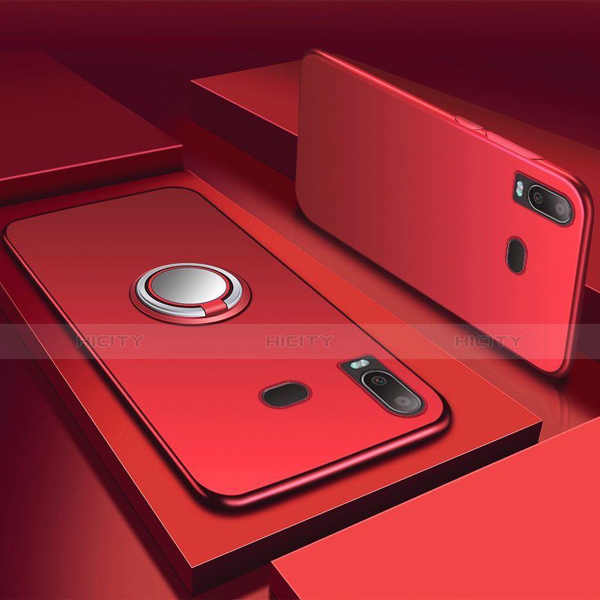 Custodia Silicone Ultra Sottile Morbida Cover con Magnetico Anello Supporto per Samsung Galaxy A6s Rosso