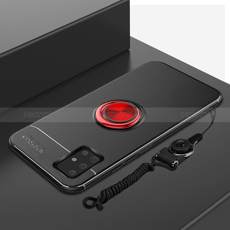 Custodia Silicone Ultra Sottile Morbida Cover con Magnetico Anello Supporto per Samsung Galaxy A71 4G A715