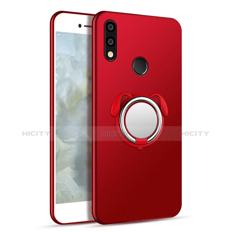 Custodia Silicone Ultra Sottile Morbida Cover con Magnetico Anello Supporto per Samsung Galaxy A8s SM-G8870 Rosso