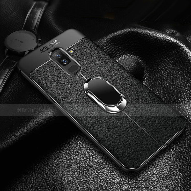 Custodia Silicone Ultra Sottile Morbida Cover con Magnetico Anello Supporto per Samsung Galaxy A9 Star Lite