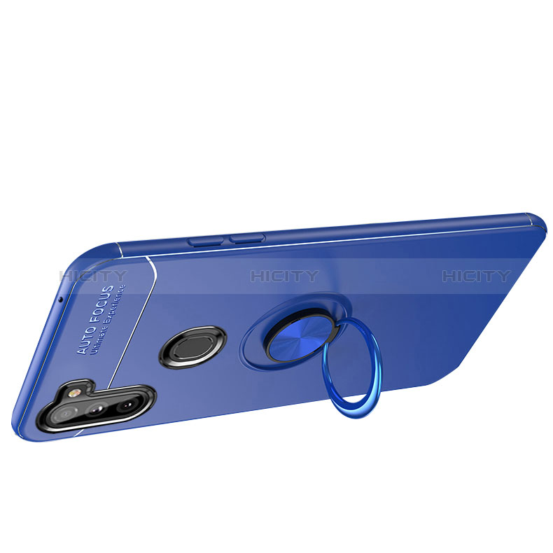 Custodia Silicone Ultra Sottile Morbida Cover con Magnetico Anello Supporto per Samsung Galaxy M11