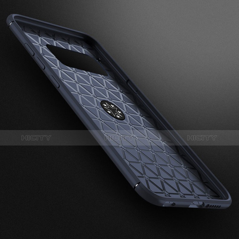 Custodia Silicone Ultra Sottile Morbida Cover con Magnetico Anello Supporto per Samsung Galaxy S10 Plus