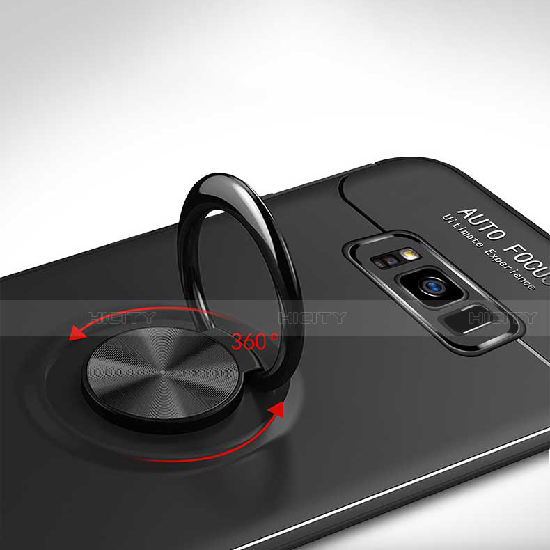 Custodia Silicone Ultra Sottile Morbida Cover con Magnetico Anello Supporto per Samsung Galaxy S8