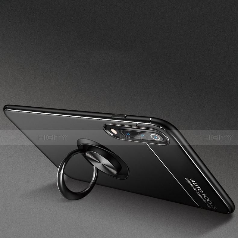 Custodia Silicone Ultra Sottile Morbida Cover con Magnetico Anello Supporto per Xiaomi CC9e