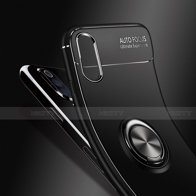 Custodia Silicone Ultra Sottile Morbida Cover con Magnetico Anello Supporto per Xiaomi CC9e