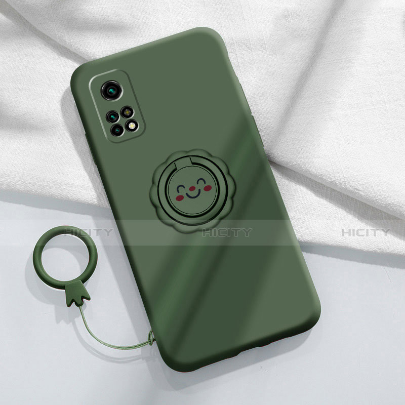 Custodia Silicone Ultra Sottile Morbida Cover con Magnetico Anello Supporto per Xiaomi Mi 10T 5G