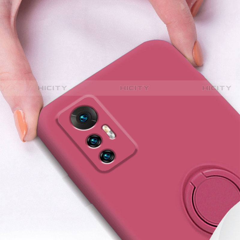 Custodia Silicone Ultra Sottile Morbida Cover con Magnetico Anello Supporto per Xiaomi Mi 12 5G