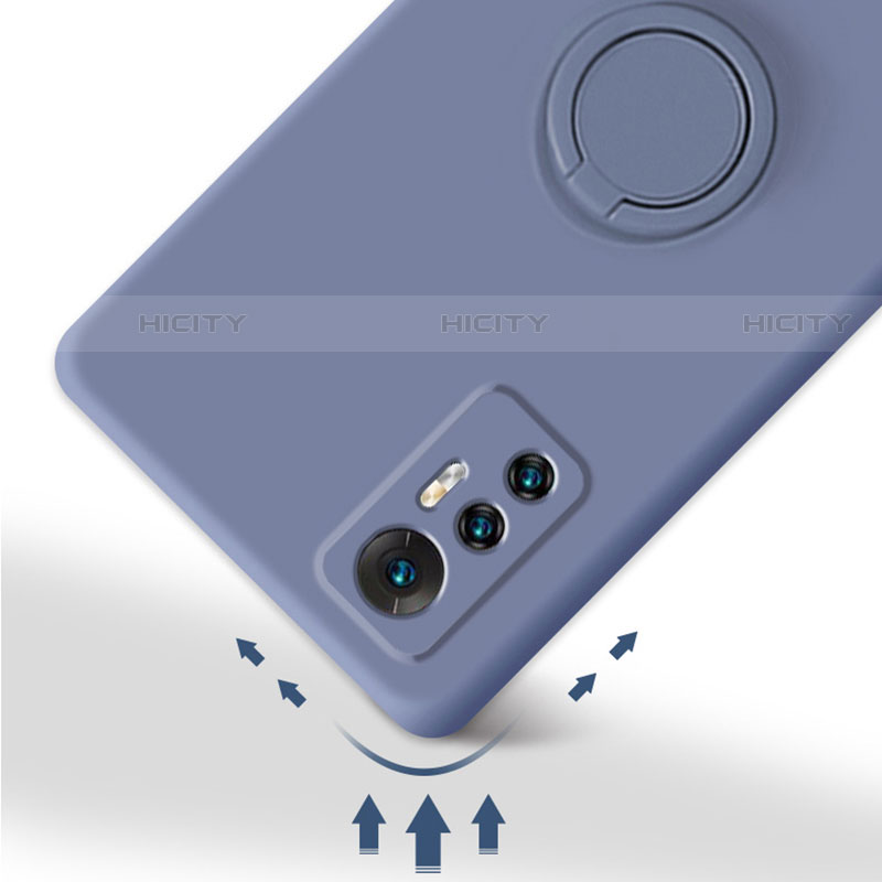 Custodia Silicone Ultra Sottile Morbida Cover con Magnetico Anello Supporto per Xiaomi Mi 12 Pro 5G