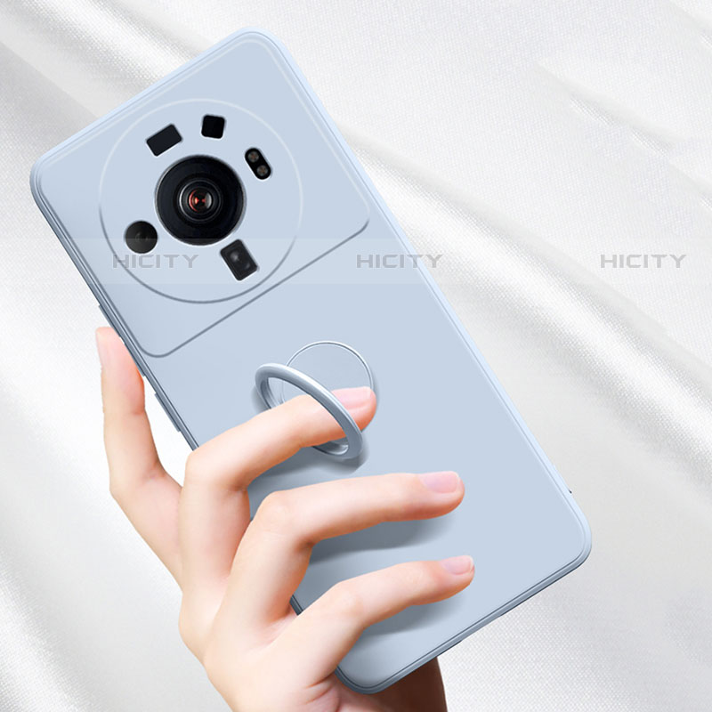 Custodia Silicone Ultra Sottile Morbida Cover con Magnetico Anello Supporto per Xiaomi Mi 12S Ultra 5G