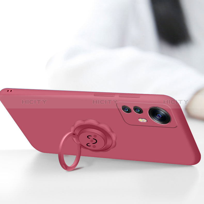 Custodia Silicone Ultra Sottile Morbida Cover con Magnetico Anello Supporto per Xiaomi Mi 12T 5G