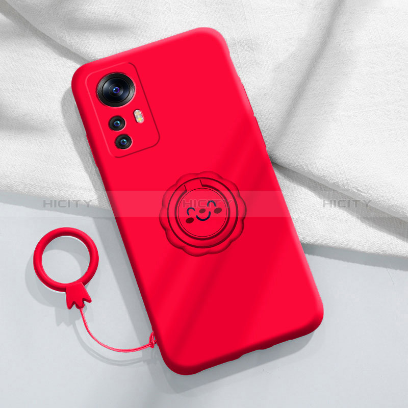 Custodia Silicone Ultra Sottile Morbida Cover con Magnetico Anello Supporto per Xiaomi Mi 12T 5G