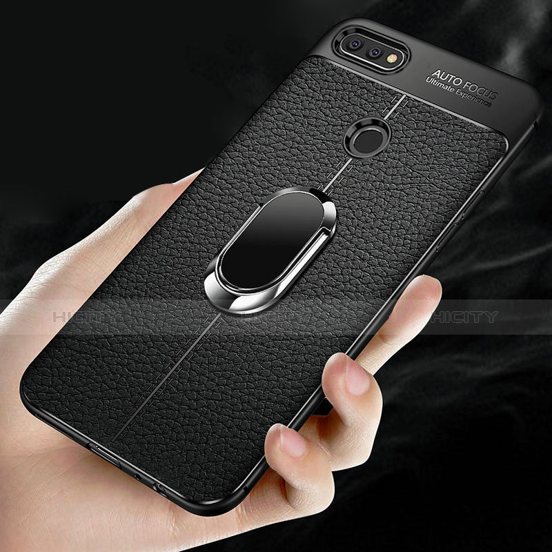 Custodia Silicone Ultra Sottile Morbida Cover con Magnetico Anello Supporto per Xiaomi Mi 8 Lite