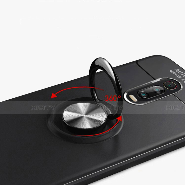 Custodia Silicone Ultra Sottile Morbida Cover con Magnetico Anello Supporto per Xiaomi Mi 9T