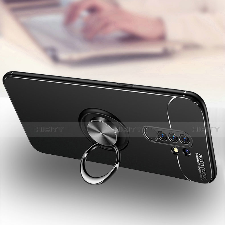 Custodia Silicone Ultra Sottile Morbida Cover con Magnetico Anello Supporto per Xiaomi Redmi 9