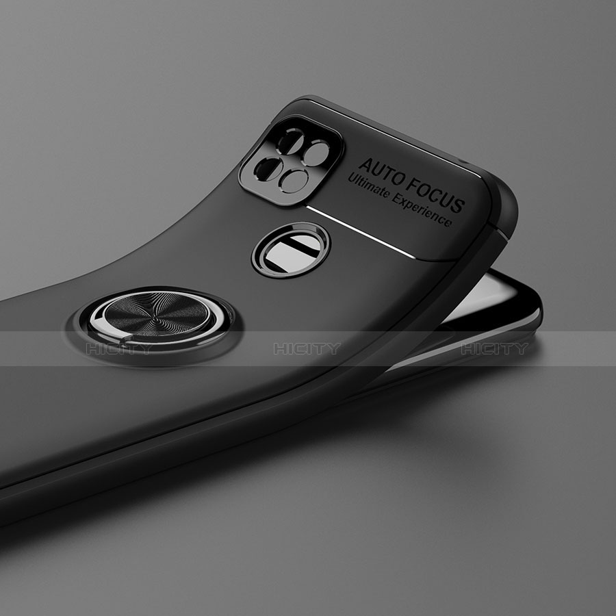 Custodia Silicone Ultra Sottile Morbida Cover con Magnetico Anello Supporto per Xiaomi Redmi 9 India