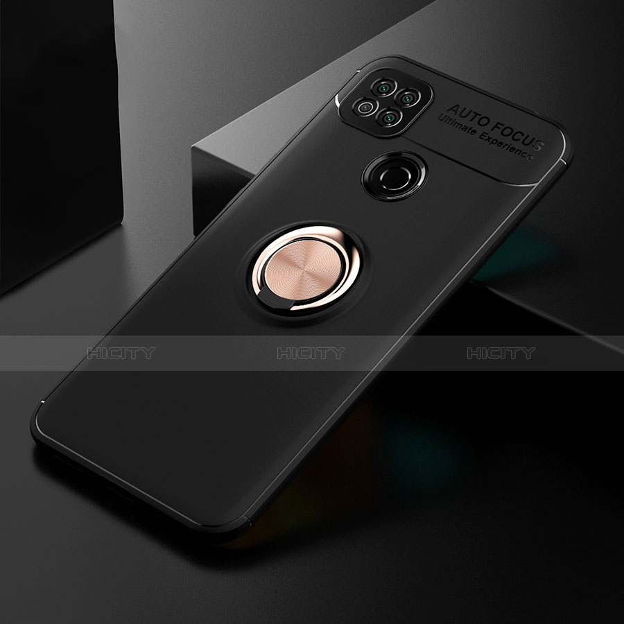 Custodia Silicone Ultra Sottile Morbida Cover con Magnetico Anello Supporto per Xiaomi Redmi 9C NFC
