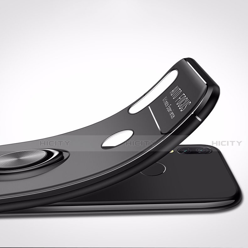 Custodia Silicone Ultra Sottile Morbida Cover con Magnetico Anello Supporto per Xiaomi Redmi Note 7