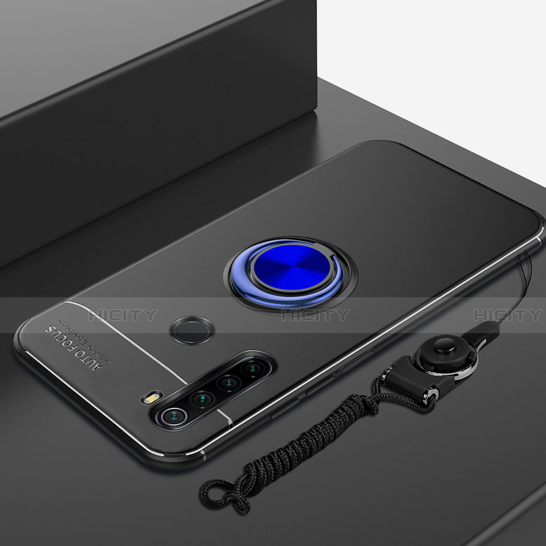 Custodia Silicone Ultra Sottile Morbida Cover con Magnetico Anello Supporto per Xiaomi Redmi Note 8 (2021)