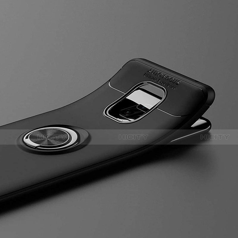 Custodia Silicone Ultra Sottile Morbida Cover con Magnetico Anello Supporto per Xiaomi Redmi Note 9 Pro