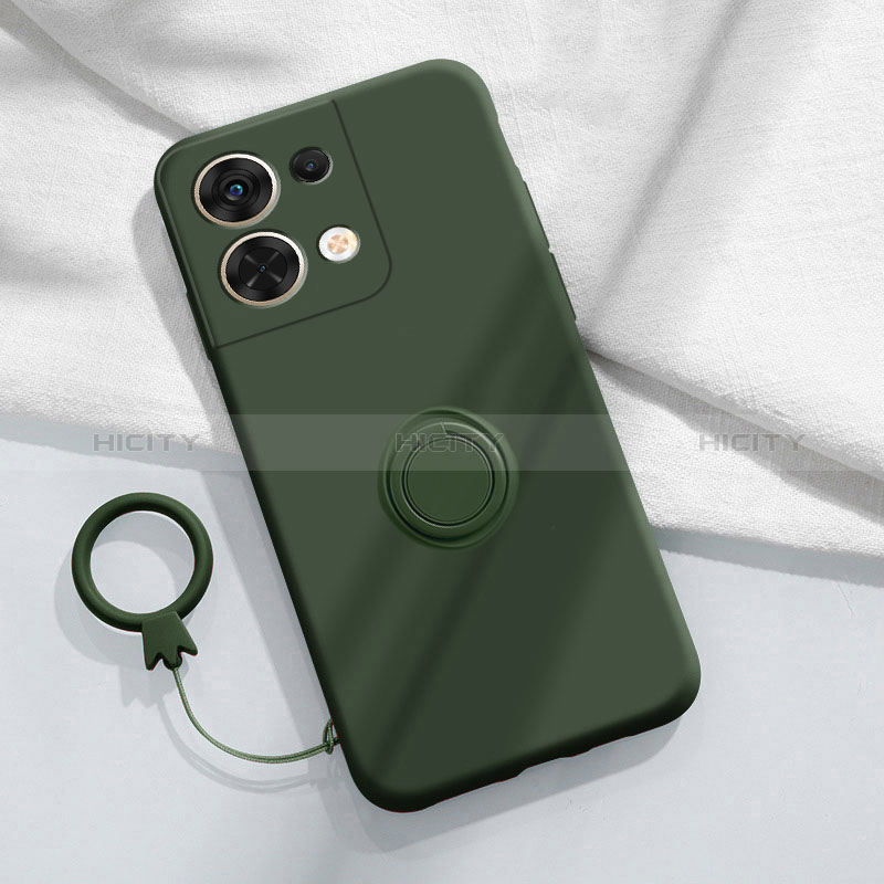 Custodia Silicone Ultra Sottile Morbida Cover con Magnetico Anello Supporto S04 per Xiaomi Redmi Note 13 Pro 5G