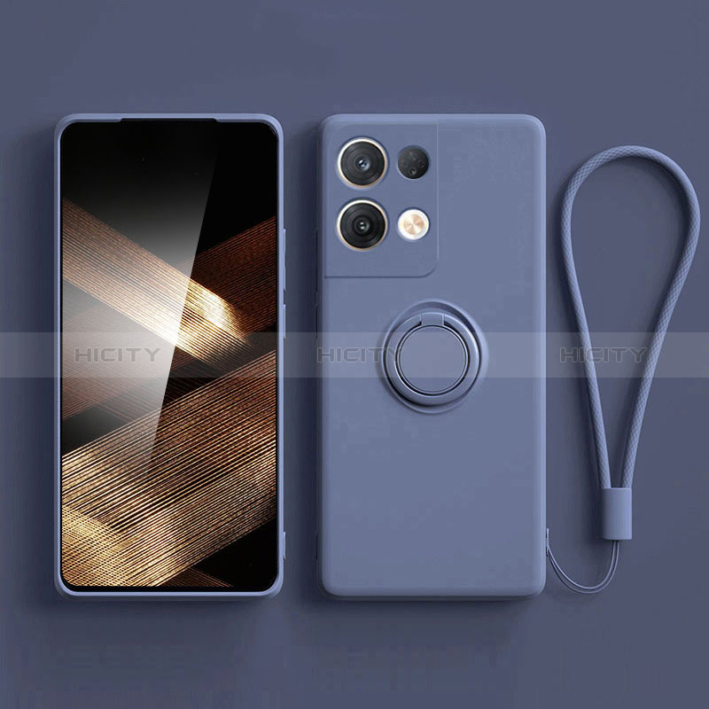 Custodia Silicone Ultra Sottile Morbida Cover con Magnetico Anello Supporto S06 per Xiaomi Redmi Note 13 5G