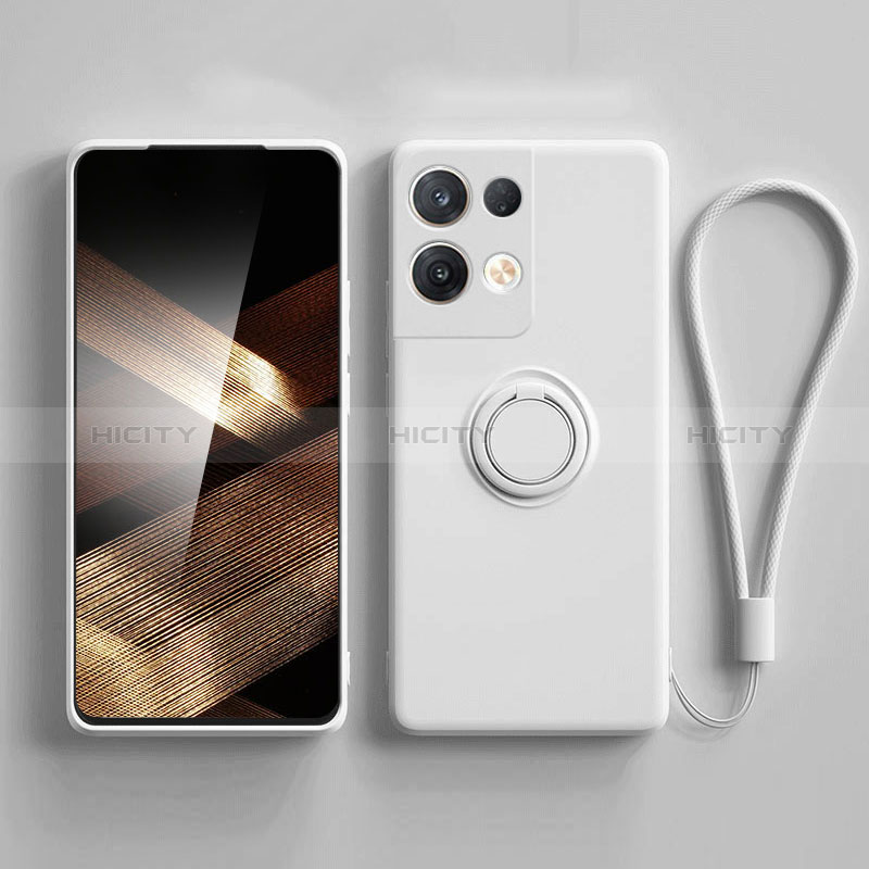 Custodia Silicone Ultra Sottile Morbida Cover con Magnetico Anello Supporto S06 per Xiaomi Redmi Note 13 Pro 5G