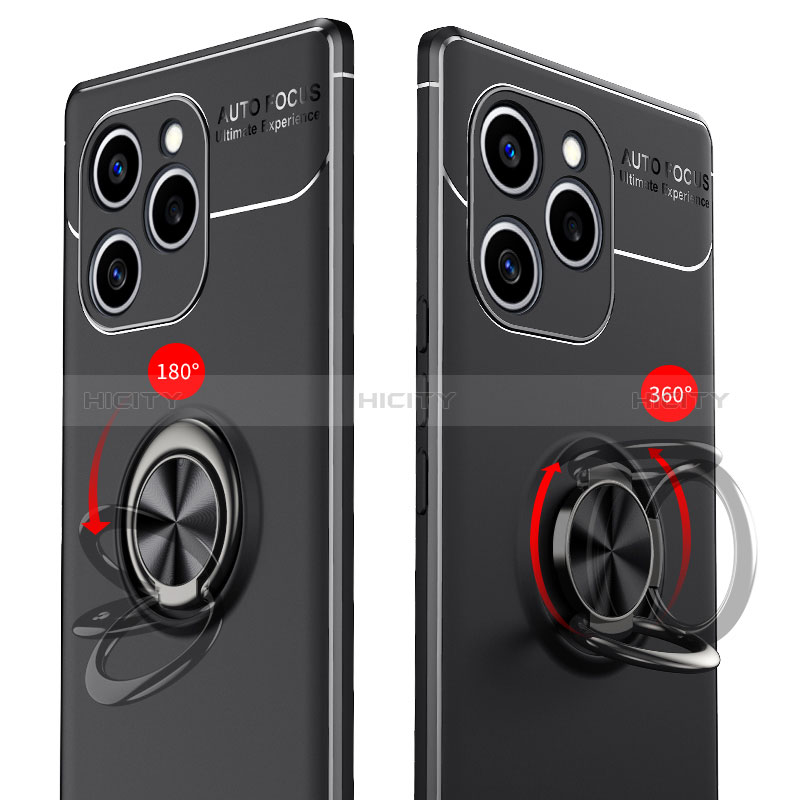 Custodia Silicone Ultra Sottile Morbida Cover con Magnetico Anello Supporto SD1 per Huawei Honor 60 SE 5G