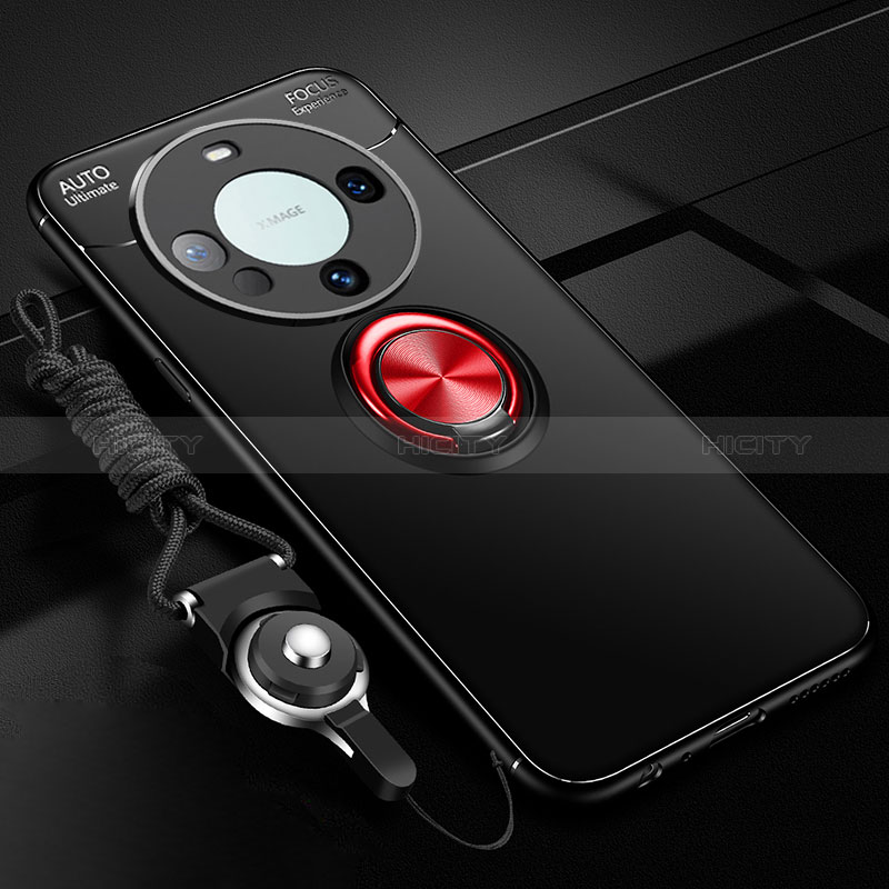 Custodia Silicone Ultra Sottile Morbida Cover con Magnetico Anello Supporto SD1 per Huawei Mate 60