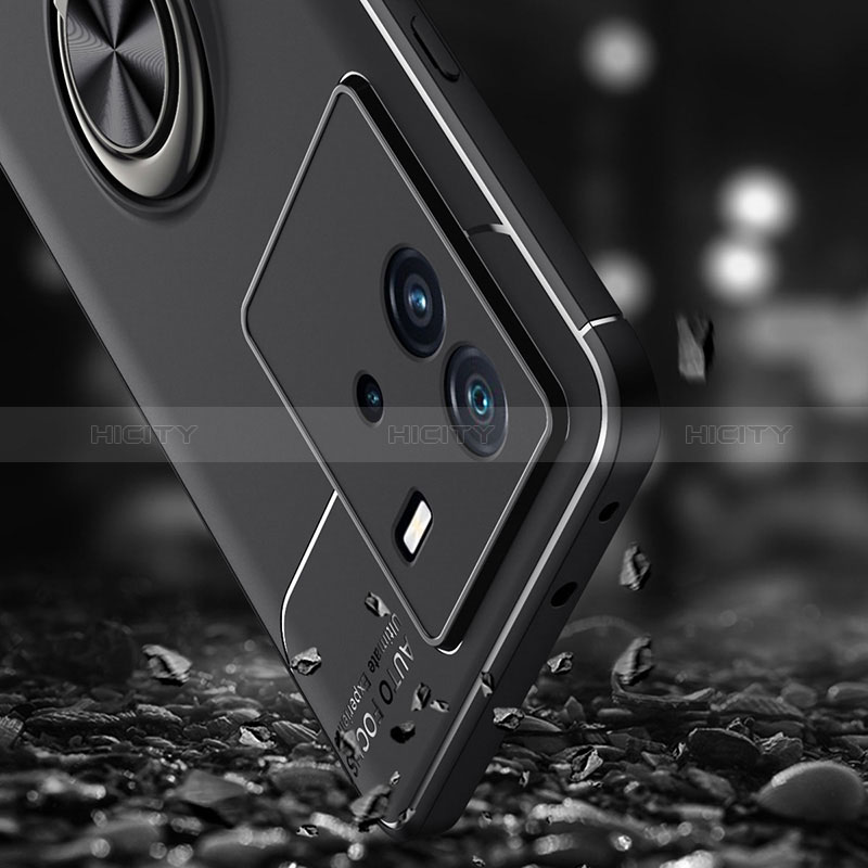 Custodia Silicone Ultra Sottile Morbida Cover con Magnetico Anello Supporto SD1 per Vivo iQOO Neo6 5G