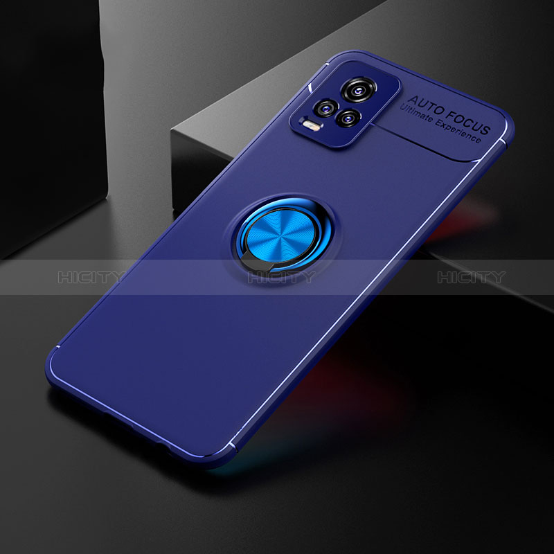 Custodia Silicone Ultra Sottile Morbida Cover con Magnetico Anello Supporto SD1 per Vivo V20