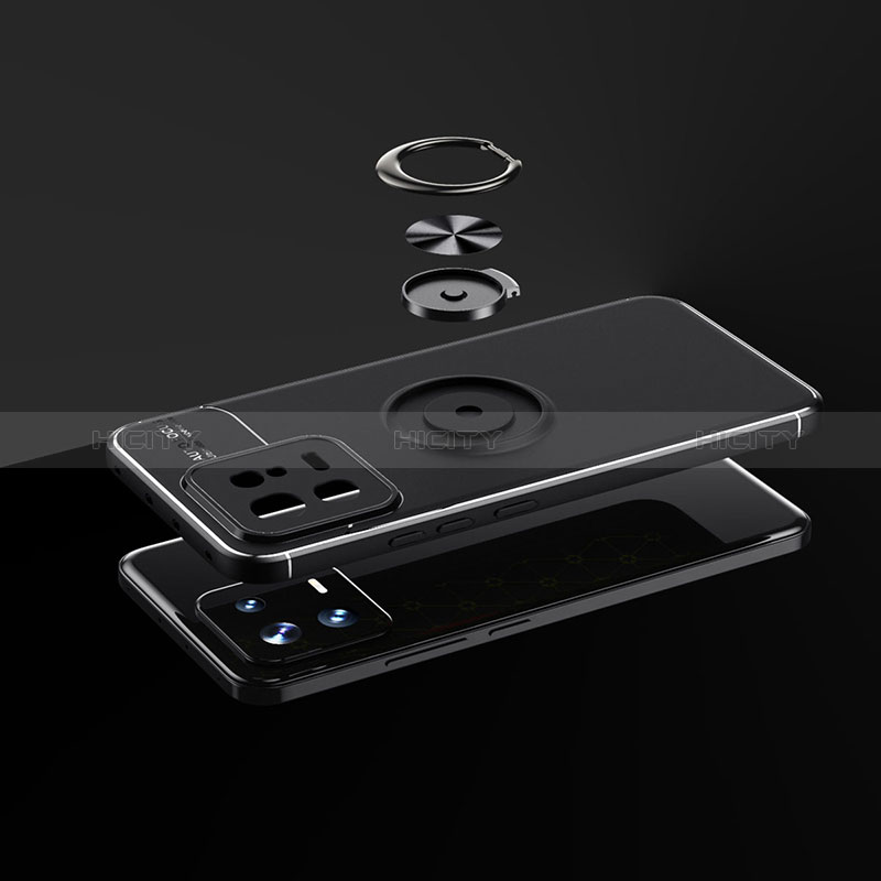 Custodia Silicone Ultra Sottile Morbida Cover con Magnetico Anello Supporto SD1 per Xiaomi Mi 13 5G