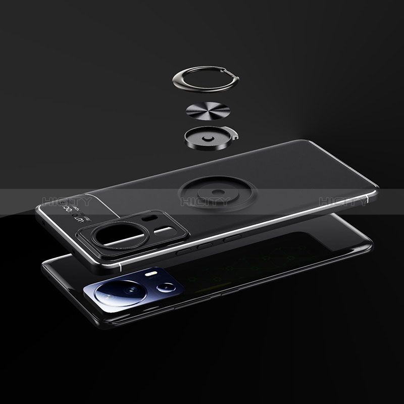 Custodia Silicone Ultra Sottile Morbida Cover con Magnetico Anello Supporto SD1 per Xiaomi Mi 13 Lite 5G