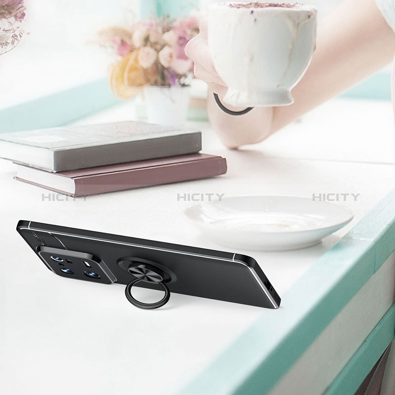 Custodia Silicone Ultra Sottile Morbida Cover con Magnetico Anello Supporto SD1 per Xiaomi Mi 13 Pro 5G