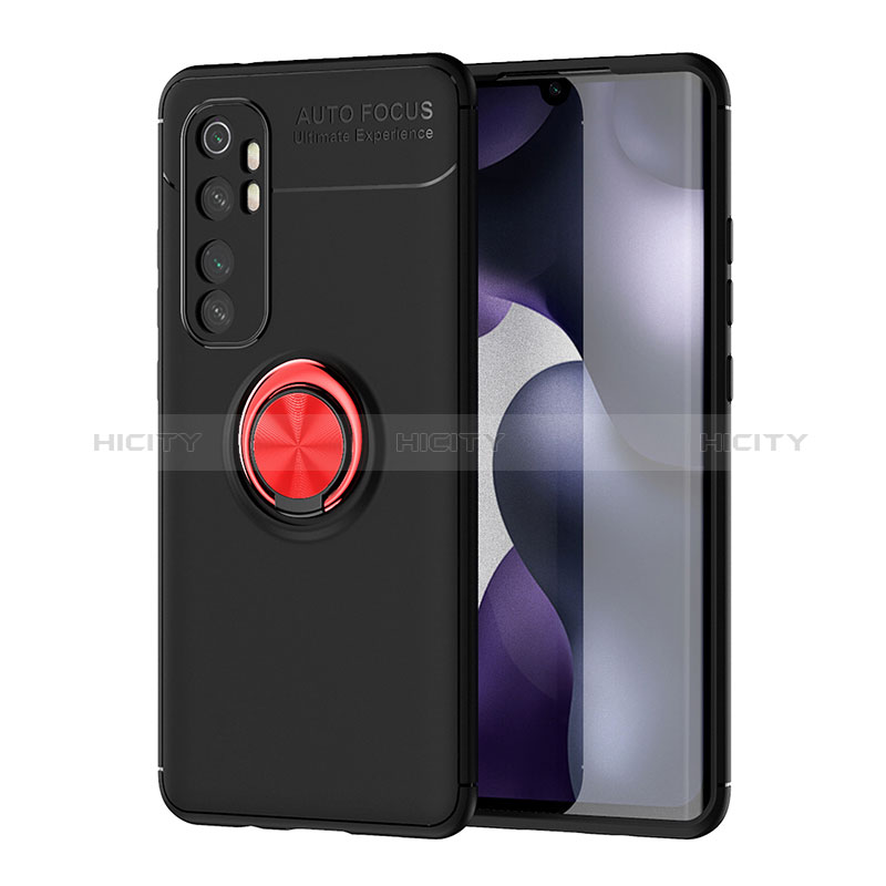 Custodia Silicone Ultra Sottile Morbida Cover con Magnetico Anello Supporto SD1 per Xiaomi Mi Note 10 Lite